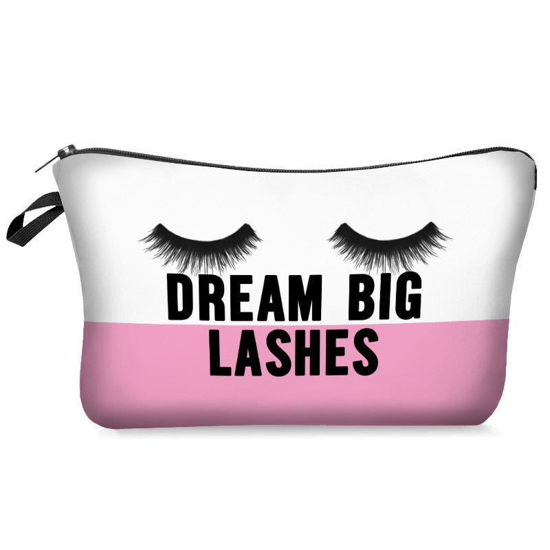 Digital Printing Mascara Brush Eyelash Lettered Make-up Bag Storage Bag