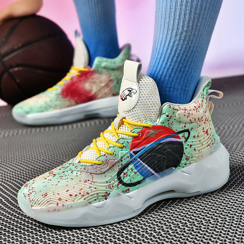 Chaussures de basket-ball montantes lumineuses