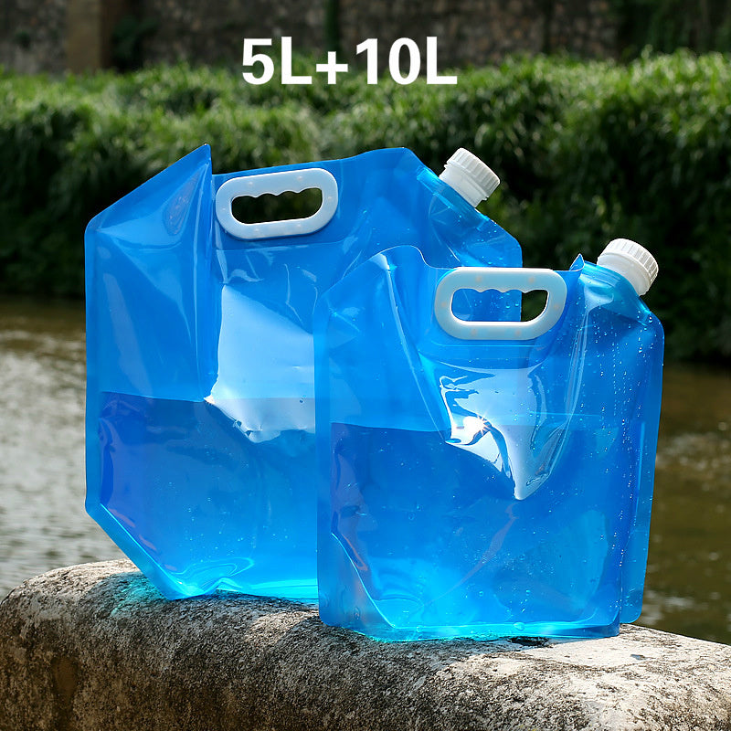 Conteneur de sacs d'eau portables pliables en PVC pour camping en plein air et randonnée