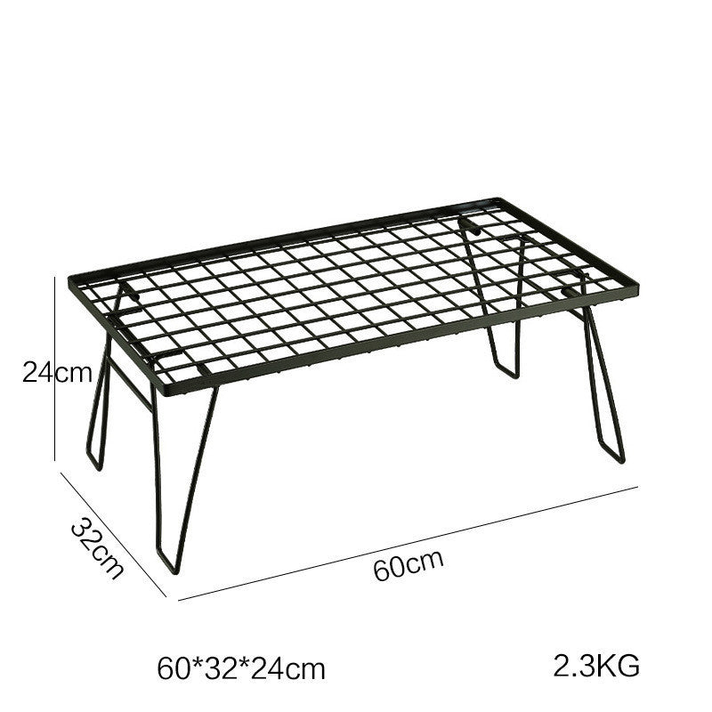 Table pliante en fer pour barbecue, pique-nique, camping, portable, extérieur