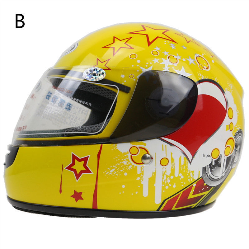 Casque de kart pour enfants Tête de moto pour enfants