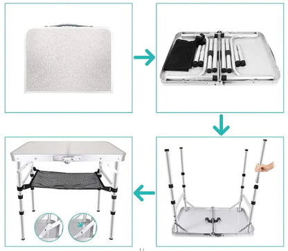 Table de Camping Pliante Double