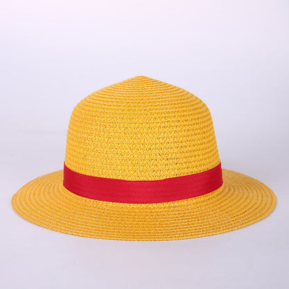 Chapeau de plage en paille pour cosplay Anime Luffy C Ap Halloween