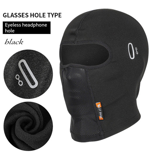 Ski Fleece With Glasses Hole Motorcycle Headgear Bicycle Mask