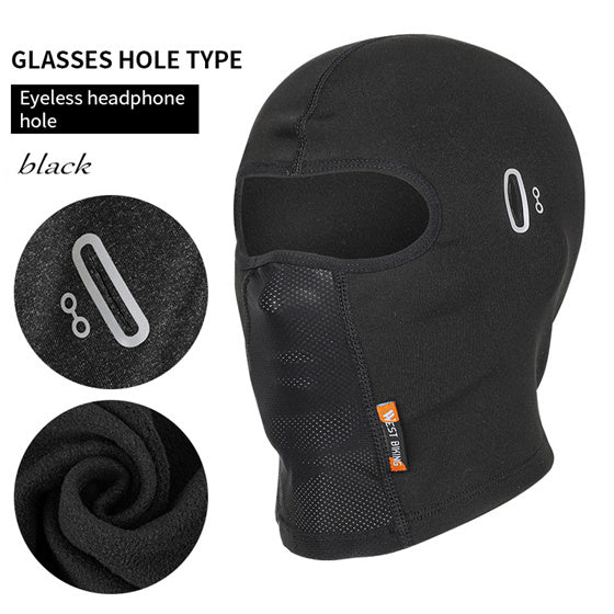 Polaire de ski avec trou pour lunettes Casque de moto Masque de vélo