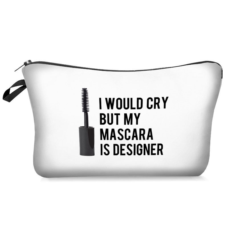 Digital Printing Mascara Brush Eyelash Lettered Make-up Bag Storage Bag