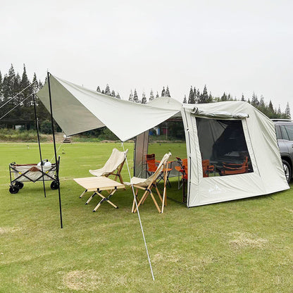 Tente d'extension de queue de voiture pour camping-car, barbecue, voyage en plein air, conduite autonome, tente de coffre pare-soleil anti-pluie pour plusieurs personnes