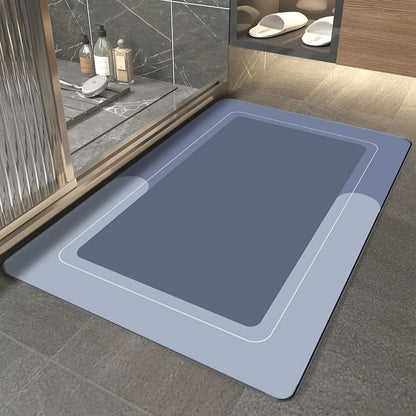 Tapis de sol moderne simple et doux en diatomées absorbant et facile à sécher pour salle de bain, tapis antidérapant résistant aux taches