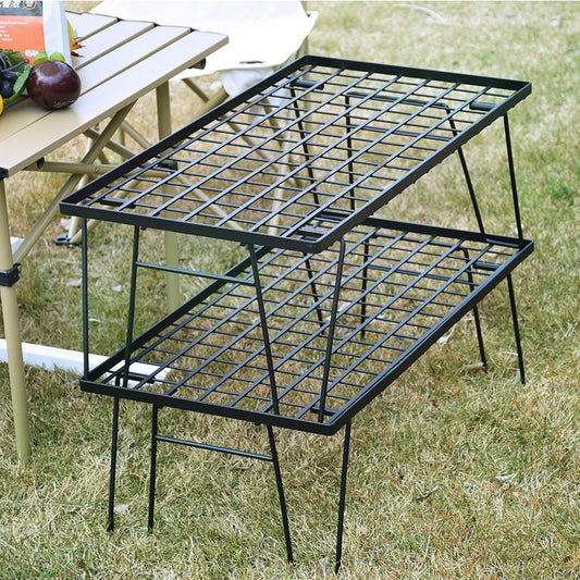 Table pliante en fer pour barbecue, pique-nique, camping, portable, extérieur