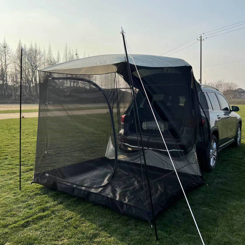 Tente d'extension de queue de voiture pour camping-car, barbecue, voyage en plein air, conduite autonome, tente de coffre pare-soleil anti-pluie pour plusieurs personnes