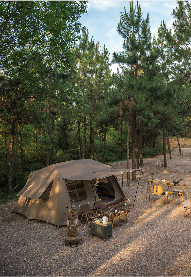 Tente automatique de camping à deux chambres et une salle de séjour, imperméable