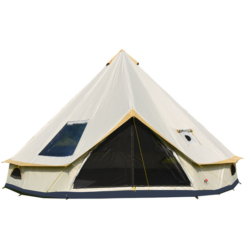 Tente yourte Camping extérieur Pyramide Cheminée Protection solaire