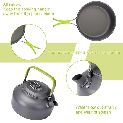 Camping Cooker Outdoor Teapot Combination Picnic Pot Set