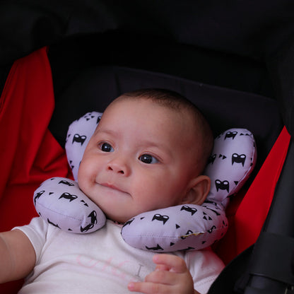 Coussin de voyage en forme de U pour bébé avec motif de dessin animé mignon pour siège de voiture