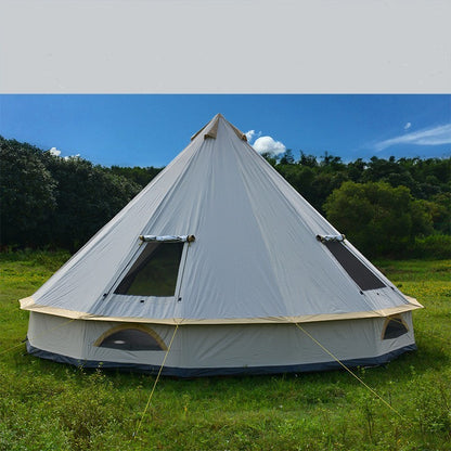 Tente yourte Camping extérieur Pyramide Cheminée Protection solaire