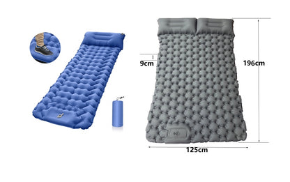 Outdoor Camping Travel Portable Inflatable Cushion Built-in Foot Inflatable