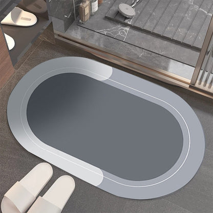 Modern Simple Soft Diatom Ooze Floor Mat Bathroom Absorbent Easy-to-dry Foot Mat Bathroom Stain-resistant Non-slip Mat