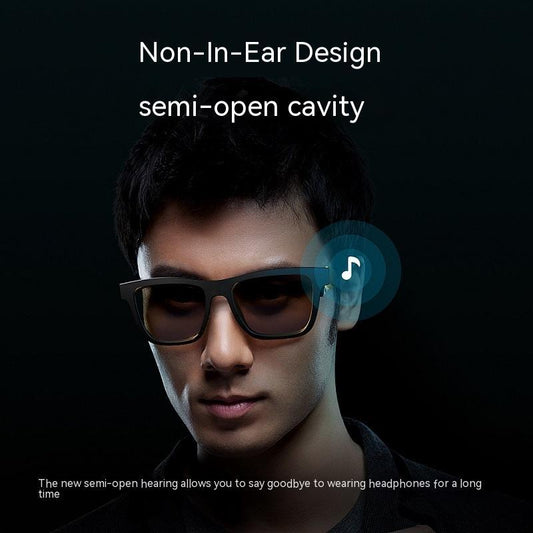 Lunettes intelligentes Casque technologique noir Lunettes de soleil Bluetooth