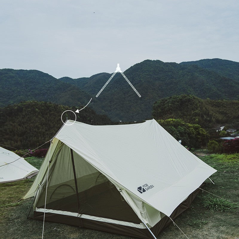 Tente de camping en coton exquise pour famille, légère, luxueuse, grand espace