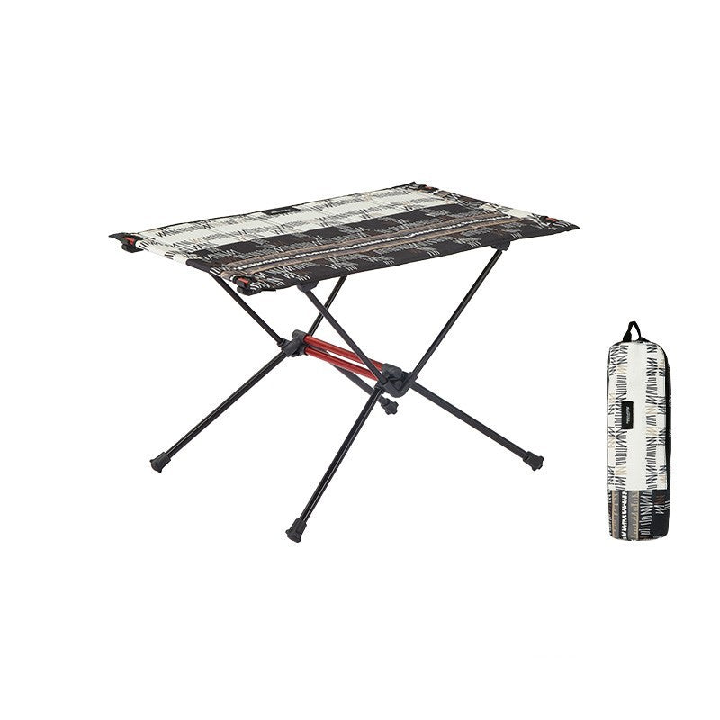 Table de camping en plein air portable en alliage d'aluminium pour thé sauvage