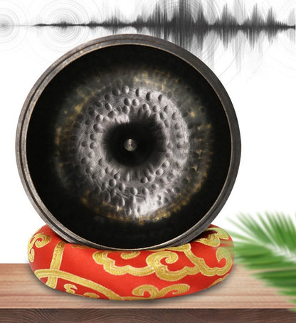 Yoga Meditation Black Gold Buddha Sound Bowl